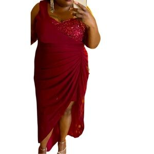 Burgundy Evening Gown